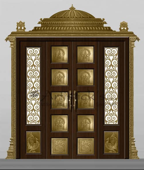 LAKSHNAS – Brass Pooja Room Door Designs